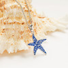 Sterling Silver Sapphire Blue Star Fish Necklace