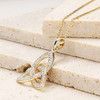14kt Gold Lab Grown Diamond Celtic Trinity Knot Necklace