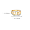 14kt Yellow Gold Trinity Ring with Lab Diamonds