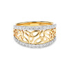 14kt Yellow Gold Trinity Ring with Lab Diamonds