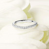 14kt White Gold Lab-Grown Diamond Fitted Celtic Wedding Ring