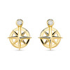 14kt Gold Lab-Grown Diamond Mini Compass Stud Earrings