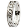 Gents Silver Claddagh Celtic wedding Ring