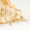 14kt Gold Lab Grown Diamond Turtle Shell Stud Earrings