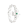 Sterling Silver Shamrock Ring with Green Cubic Zirconia