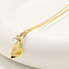 14kt Gold Lab-Grown Diamonds Mini Shell Necklace