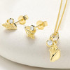 14kt Gold Lab-Grown Diamonds Mini Shell Necklace