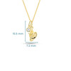 14kt Gold Lab-Grown Diamonds Mini Shell Necklace