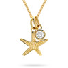 14kt Gold Lab-Grown Diamonds Mini Starfish Necklace