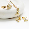 14kt Gold and Lab Diamond Trinity Ring