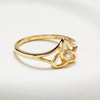 14kt Gold and Lab Diamond Trinity Ring