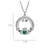 Two Stone Family Claddagh Pendant