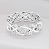 14kt White Gold Celtic Eternity Band with Lab Diamonds