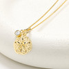 14kt Gold Lab-Grown Diamond Mini Sand Dollar Necklace