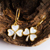 14KT Gold Vermeil Mother of Pearl Irish Shamrock Earrings