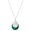 Hope Malachite Trinity Knot Pendant in Sterling Silver