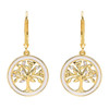 Gold Vermeil Celtic Tree of Life Earrings with Enamel and Cubic Zirconia Detail