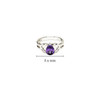 Sterling Silver Cubic Zirconia Amethyst Trinity Knot Ring