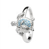 Turtle Ring Encrusted with White Crystal