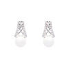Sterling Silver Trinity Knot Pearl Earrings