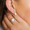 Sterling Silver Trinity Knot Pearl Earrings