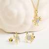 14kt Gold Vermeil white Sapphire Crab Earrings