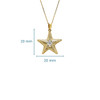 14kt Gold Lab Grown Diamond Center Starfish Necklace
