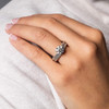 14kt White Gold Lab-Grown Diamond Trinity Knot Wedding Ring
