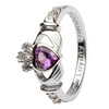 Claddagh Birthstone Ring June: Alexandrite