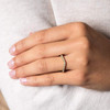 14kt Yellow Gold Lab Diamond Round Halo Celtic Wedding Ring