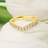14kt Yellow Gold Lab Diamond Round Halo Celtic Wedding Ring