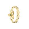 14kt Gold Vermeil Green CZ Trinity Ring