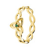 14kt Gold Vermeil Green CZ Trinity Ring