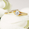 14kt Yellow Gold Lab Grown Diamond Fitted Celtic Wedding Ring