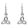 Silver Celtic Trinity Knot Drop Earrings