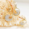 14kt Gold Lab Grown Diamond Wave Necklace