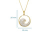 14kt Gold Lab Grown Diamond Wave Necklace