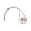 Sterling Silver Celtic Tree of Life Bracelet with Enamel Cubic Zirconia and Rose Gold Detail