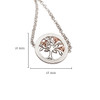 Sterling Silver Celtic Tree of Life Bracelet with Enamel Cubic Zirconia and Rose Gold Detail