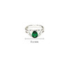 Sterling Silver Emerald Green Cubic Zirconia Trinity Knot Ring