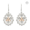 Irish Lace Sterling Silver Rose Gold Trinity Knot Earrings