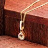 14kt Gold Vermeil White Topaz and White Enamel Necklace