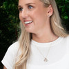 14kt Yellow Gold Lab Grown Diamond Celtic Love Knot Necklace