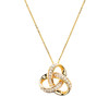 14kt Yellow Gold Lab Grown Diamond Celtic Love Knot Necklace