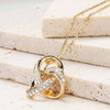 14kt Yellow Gold Lab Grown Diamond Celtic Love Knot Necklace