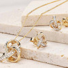 14kt Yellow Gold Lab Grown Diamond Celtic Love Knot Necklace