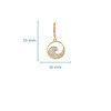 14kt Gold Lab Grown Diamond Wave Hoop Earrings