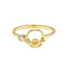 14kt Gold and Lab Diamonds Claddagh Ring