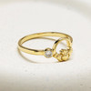 14kt Gold and Lab Diamonds Claddagh Ring