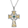 Trinity Gold Plated Cross Embellished With Crystals